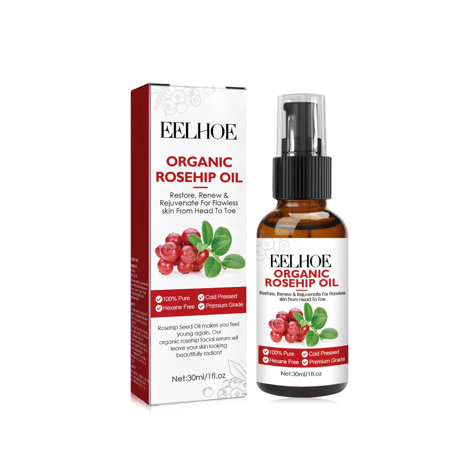 30 مللي زيت ثمر الورد مصل الوج - مراجعة Face Oil Rosehip وسعره
